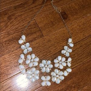 White floral necklace